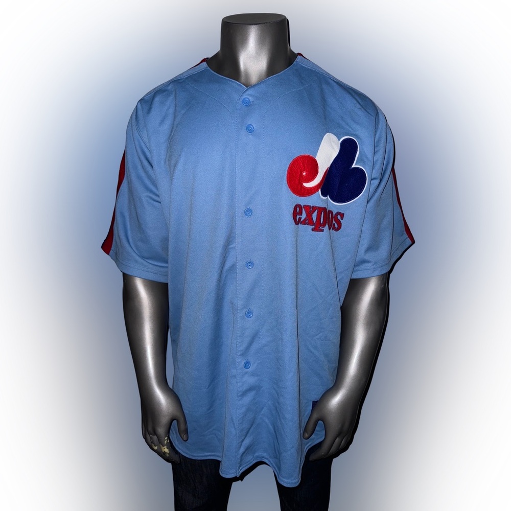 Vintage Montreal Expos Majestic Cooperstown Collection Men’s 4XL Blue Jersey